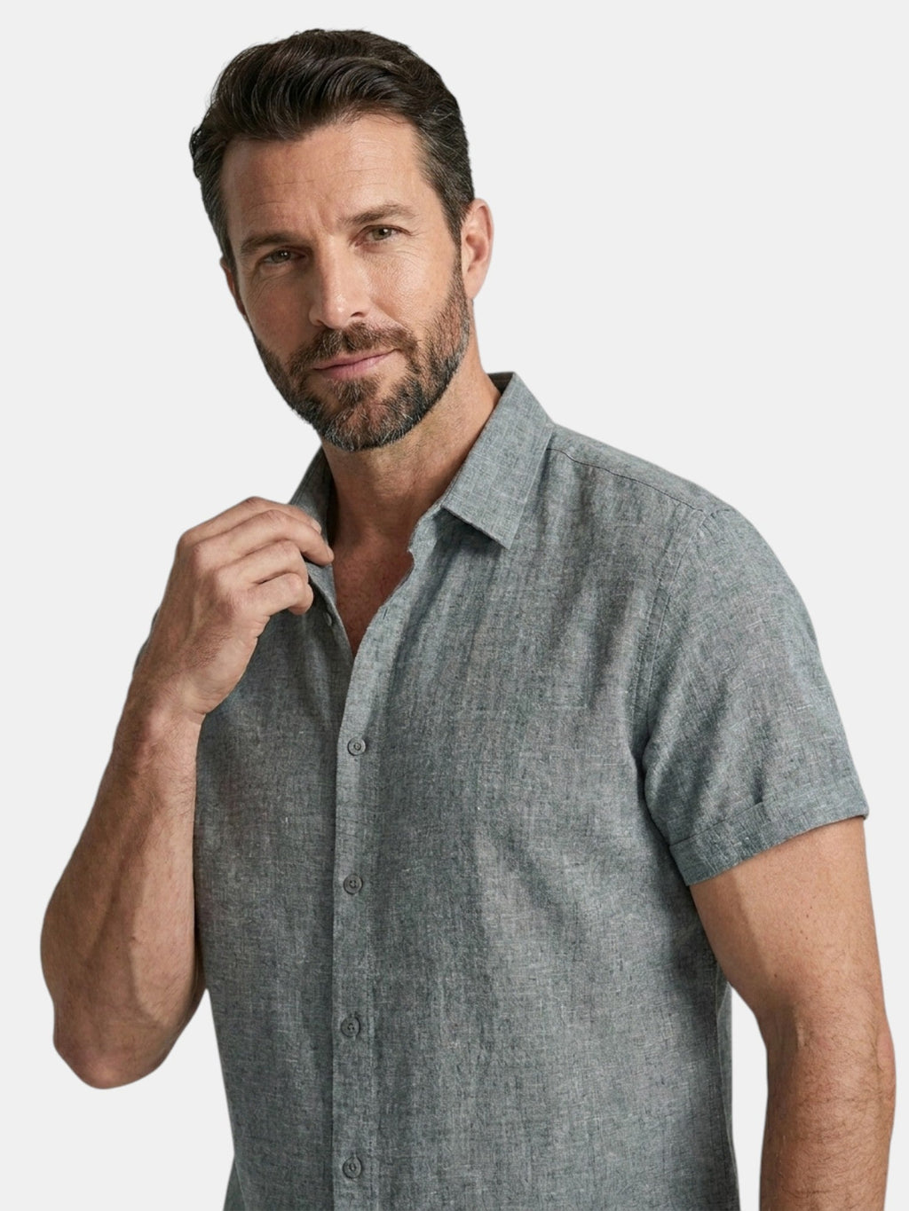 Men's Short Sleeve Button-Up Summer Shirt