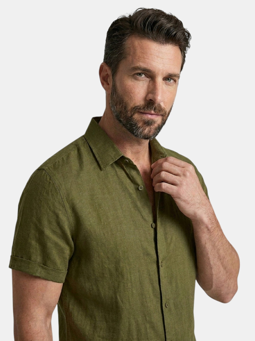 Men's Short Sleeve Button-Up Summer Shirt