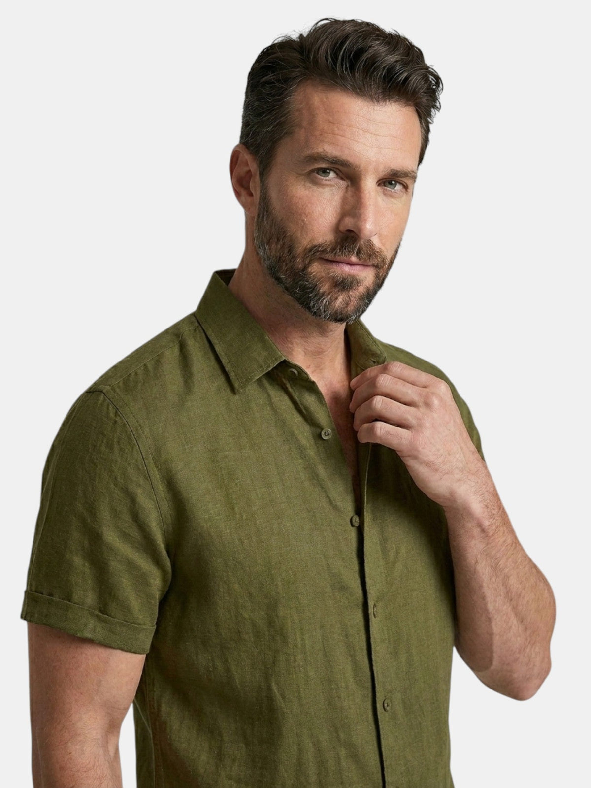 Men's Short Sleeve Button-Up Summer Shirt