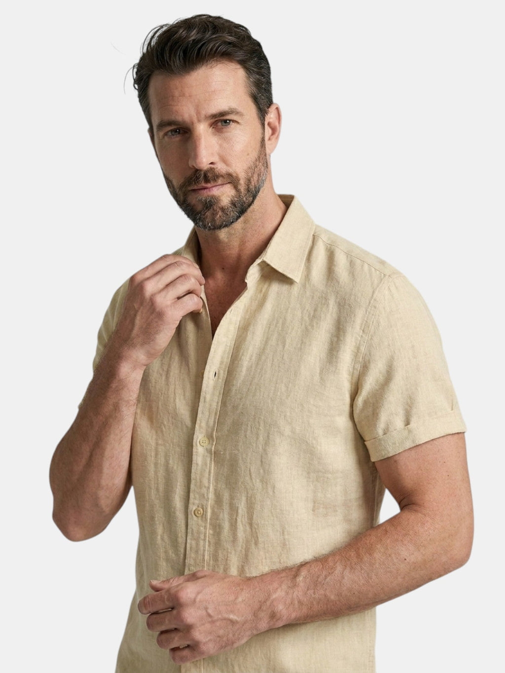 Men's Short Sleeve Button-Up Summer Shirt