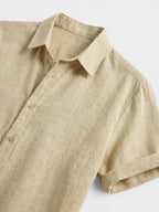 Men's Short Sleeve Button-Up Summer Shirt