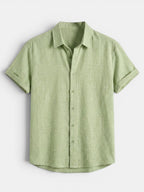 Men's Short Sleeve Button-Up Summer Shirt