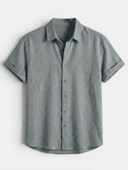 Men's Short Sleeve Button-Up Summer Shirt