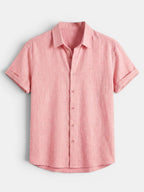 Men's Short Sleeve Button-Up Summer Shirt