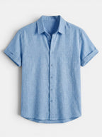 Men's Short Sleeve Button-Up Summer Shirt
