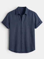 Men's Short Sleeve Button-Up Summer Shirt