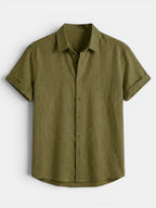 Men's Short Sleeve Button-Up Summer Shirt