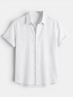 Men's Short Sleeve Button-Up Summer Shirt