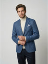 Blazer homme en chevrons à bouton unique et poches plaquées