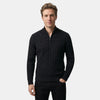 Men’s Quarter Zip Knit Sweater Classic Cable Texture