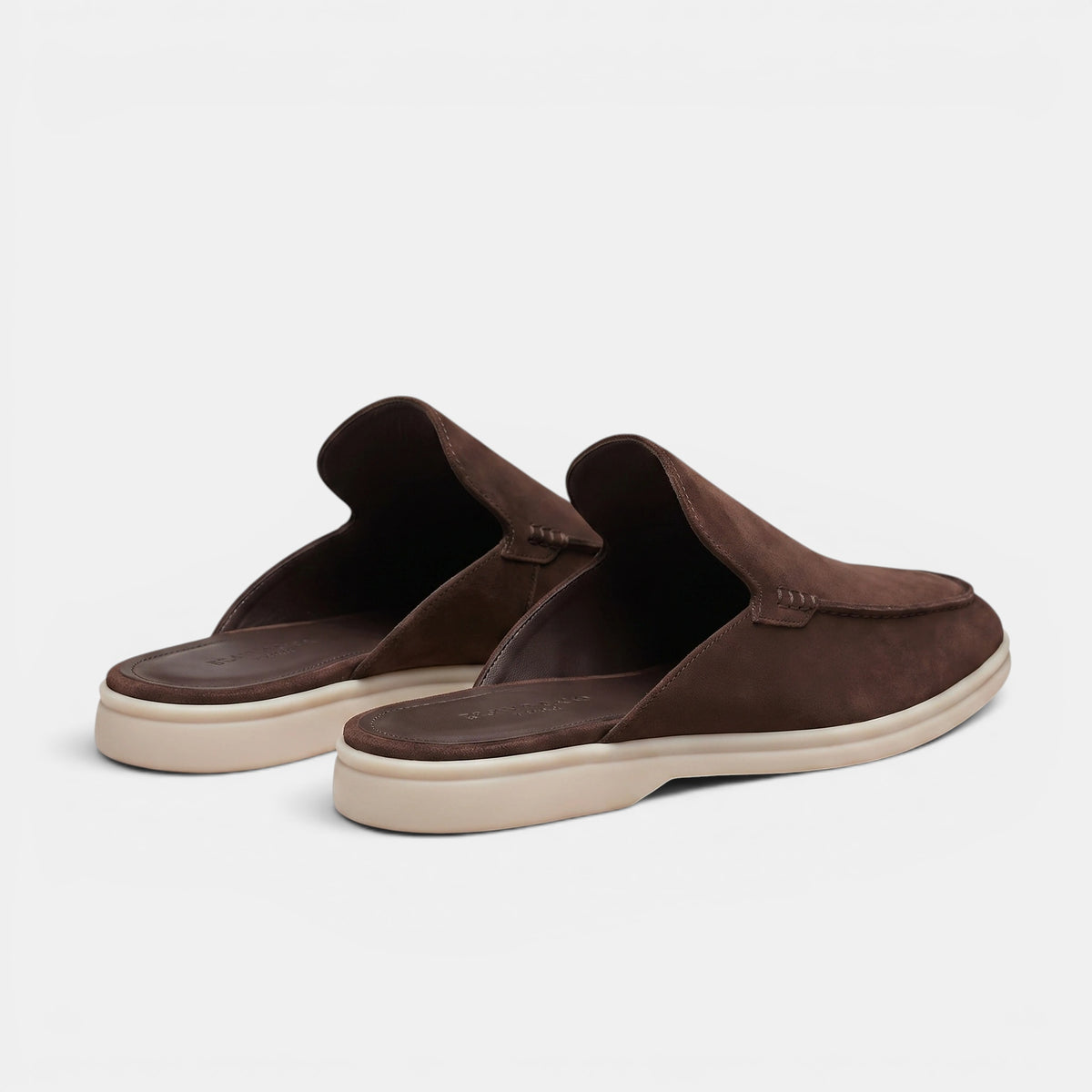 Mules mocassins pour homme sans contrefort, faciles à enfiler, avec bout tablier