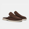 Mules mocassins pour homme sans contrefort, faciles à enfiler, avec bout tablier