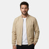 Men's Bomber Jacket with Full Zip and Ribbed Hem