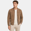 Blouson aviateur pour homme avec fermeture éclair intégrale sur le devant et col montant