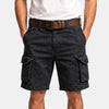 Men's Cargo Shorts with Multiple Flap Pockets and Button Zip Fastening