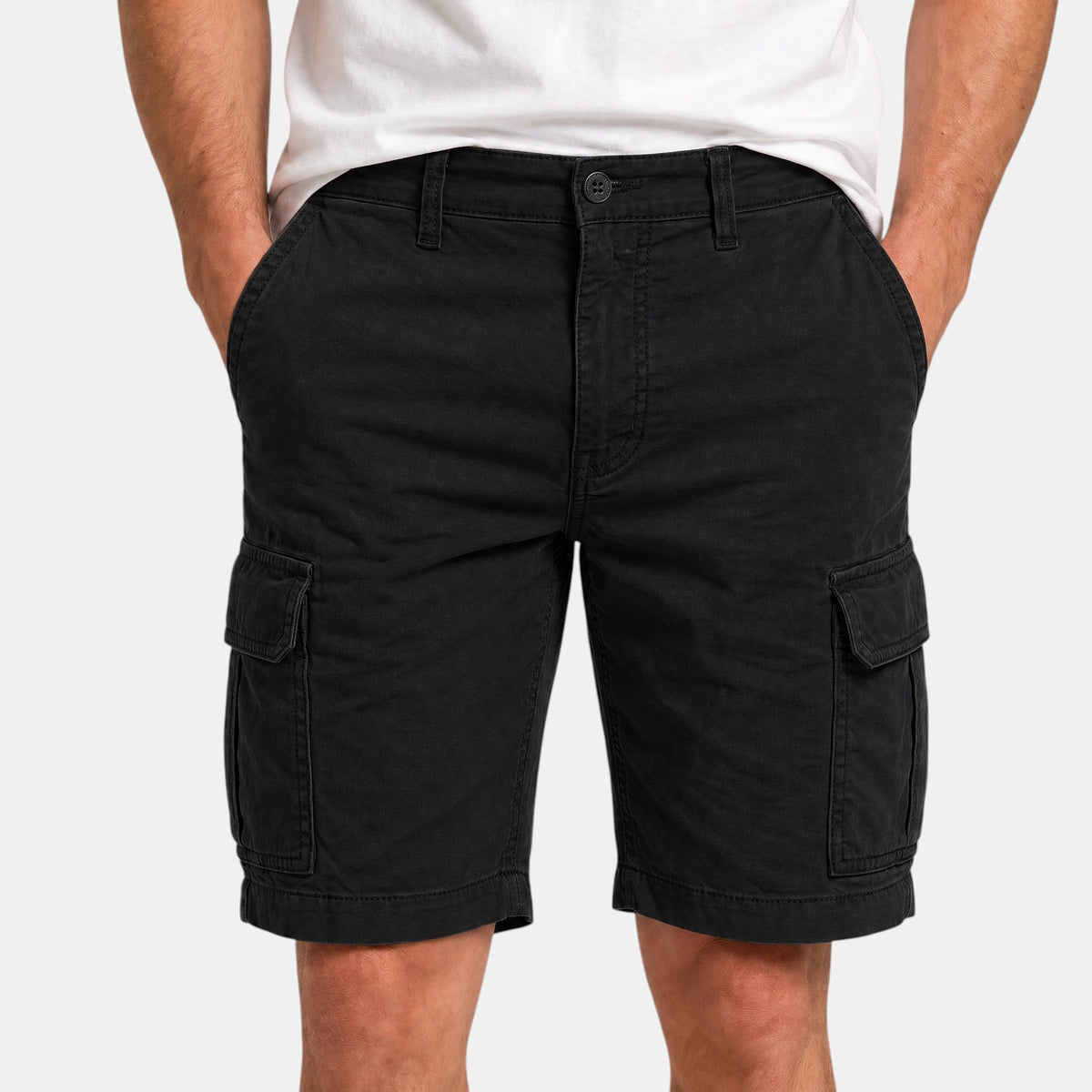 Men's Cargo Shorts with Multiple Pockets and Knee Length Design