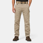 Men's Cargo Trousers with Multiple Zip Pockets and Belt Loops