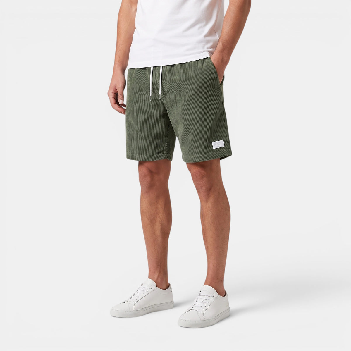 Men's Drawstring Shorts with Elasticated Waist and Side Pockets