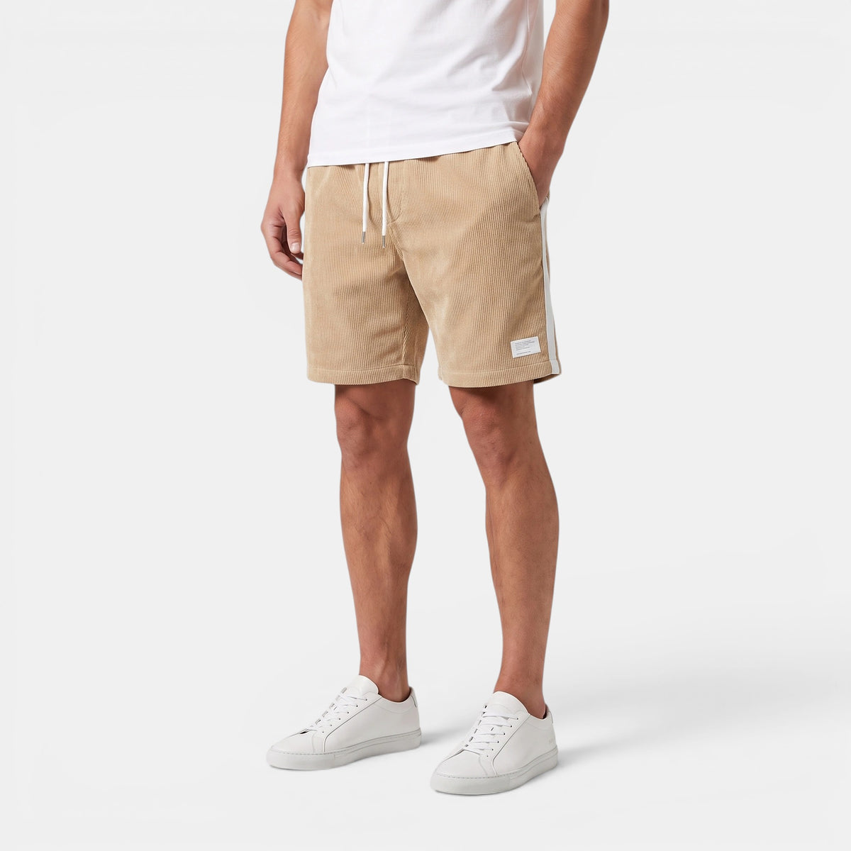 Men's Drawstring Shorts with Elasticated Waist and Side Pockets