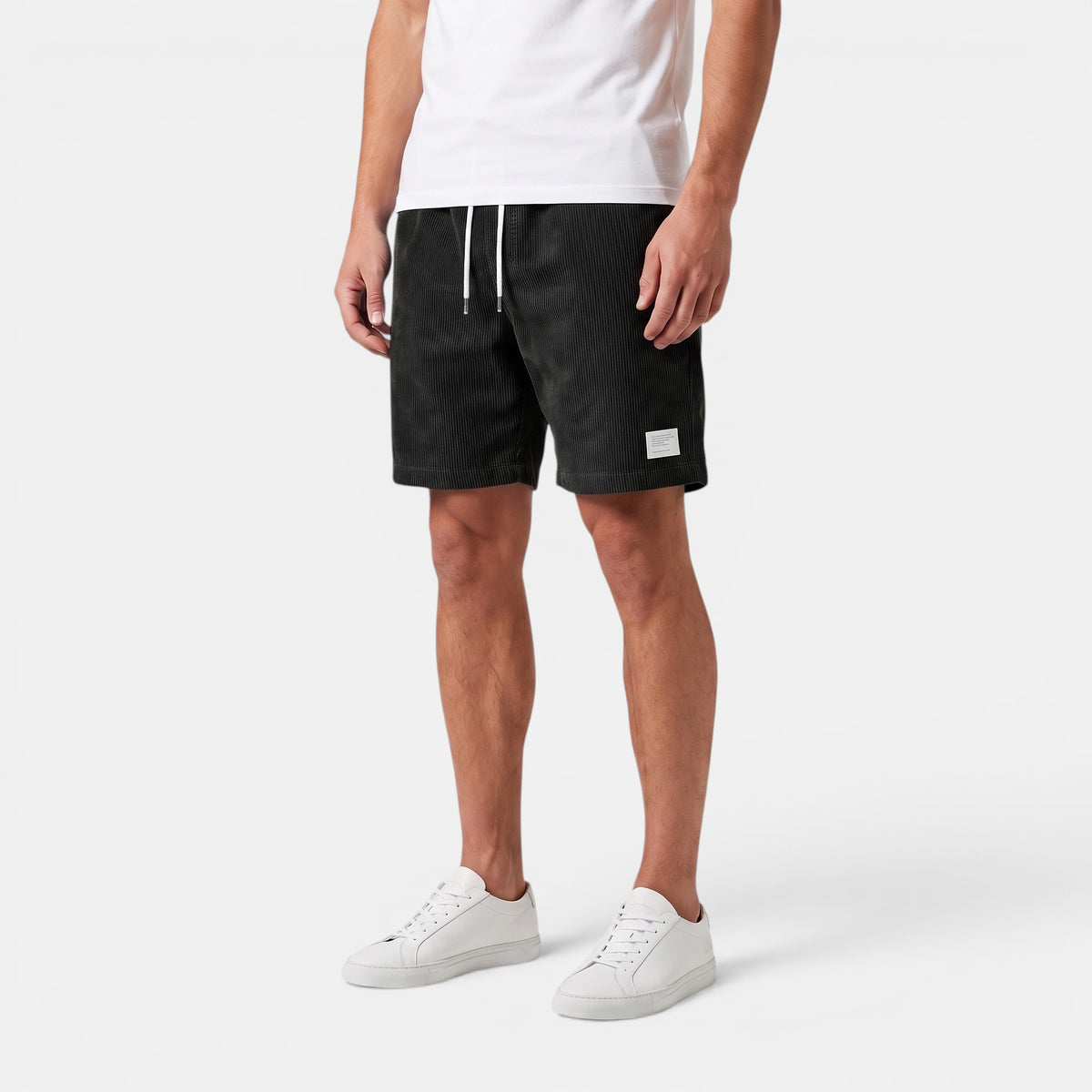 Men's Drawstring Shorts with Elasticated Waist and Side Pockets