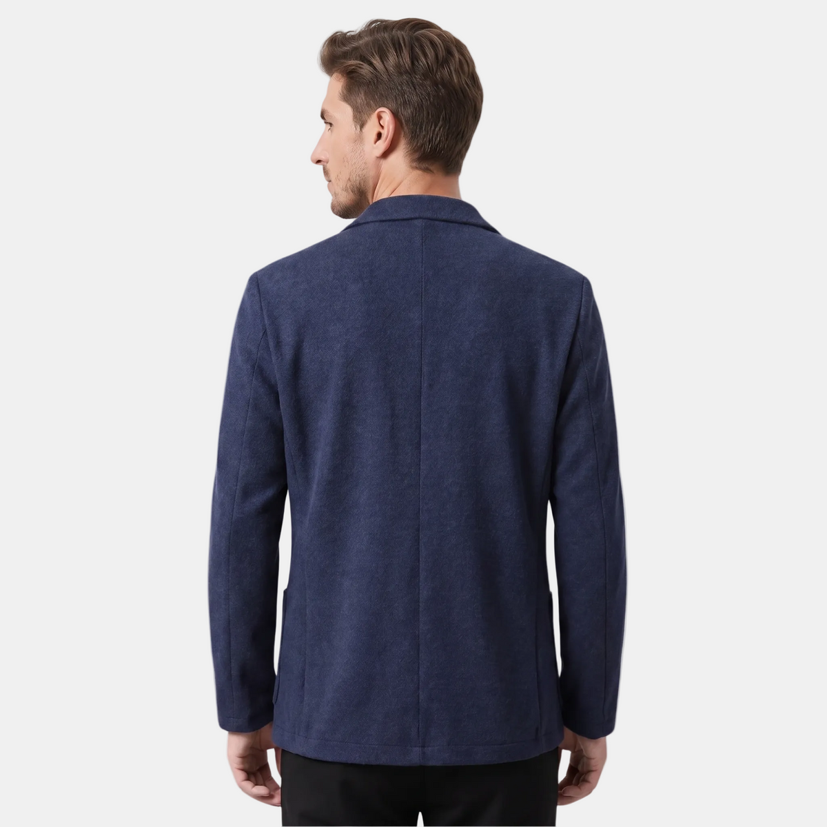 Blazer pour homme avec col à revers cranté et poches plaquées