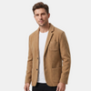 Blazer pour homme avec col à revers cranté et poches plaquées