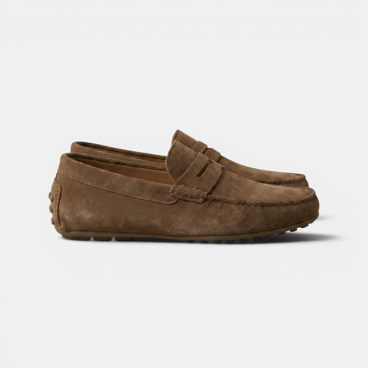 Mocassins penny pour homme à enfiler avec bout en tablier