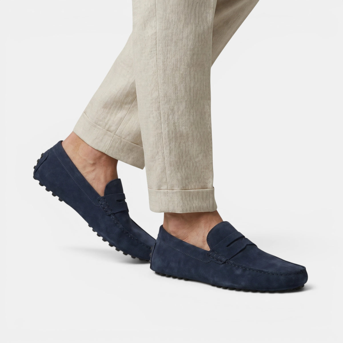 Mocassins penny pour homme à enfiler avec bout en tablier