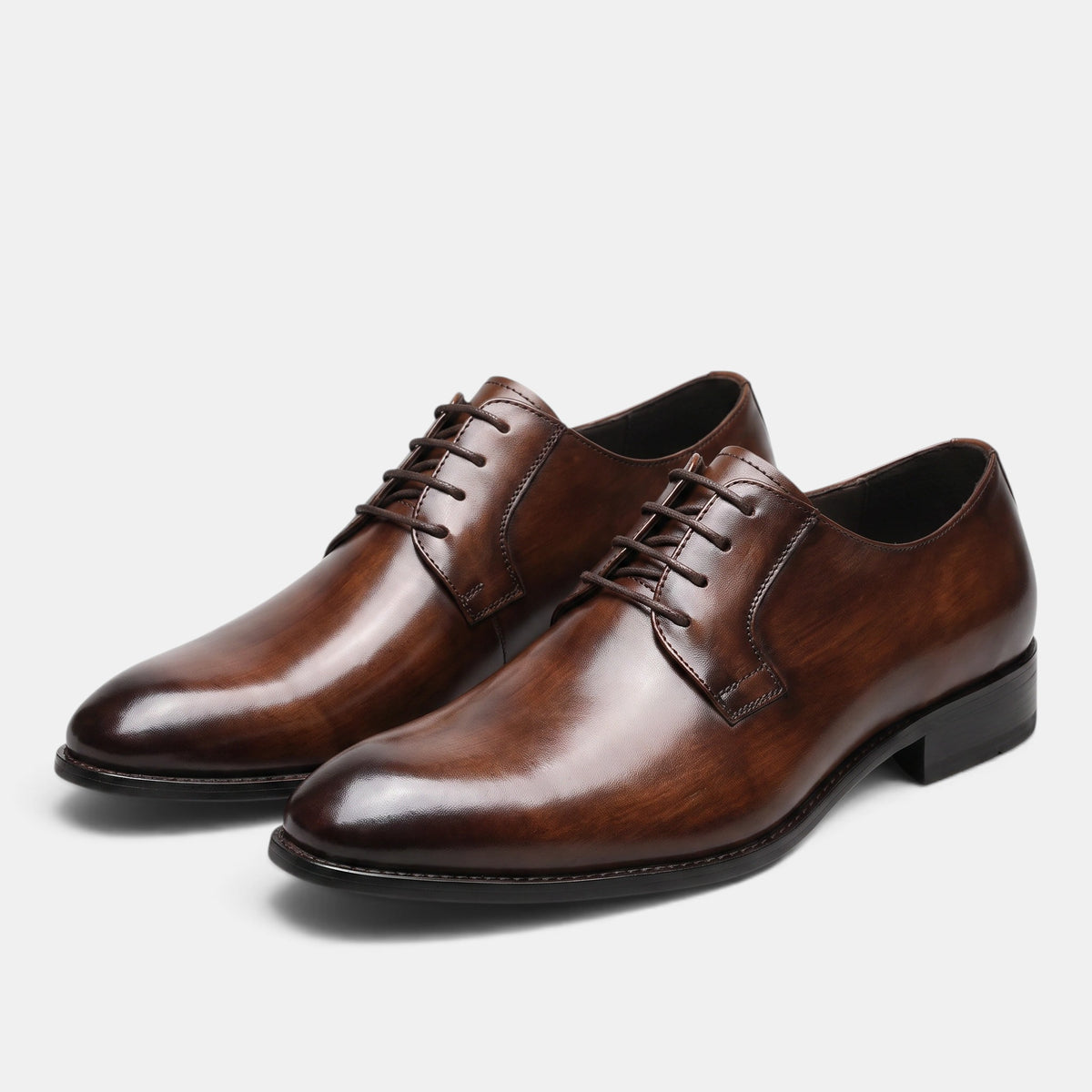 Chaussures derby pour homme à lacets et bout rond