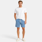 Men's Drawstring Shorts with Elastic Waist and Side Pockets