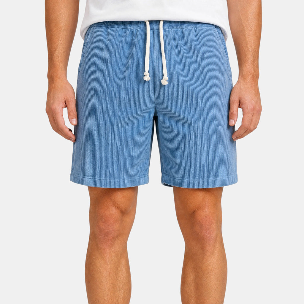 Men's Drawstring Shorts with Elastic Waist and Side Pockets