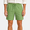 Men's Drawstring Shorts with Elastic Waist and Straight Leg Design