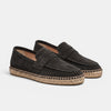 Mocassins espadrilles pour homme à pampilles, à enfiler, avec bout tablier