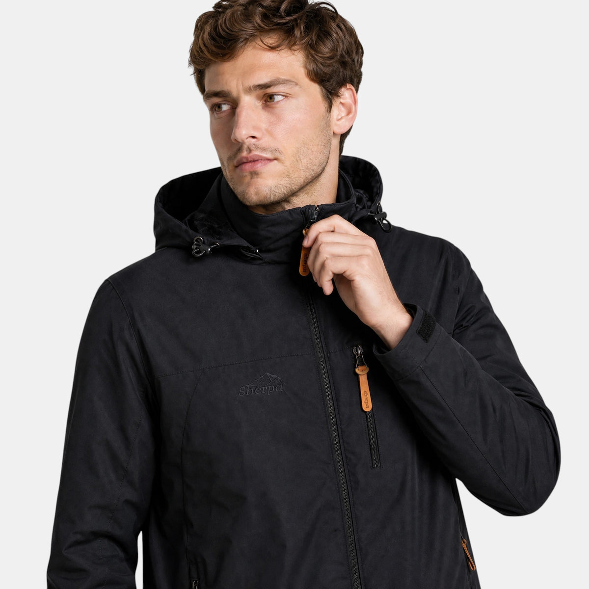 Veste à capuche pour homme avec fermeture éclair intégrale et poches poitrine