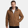 Men's Hooded Jacket with Zip Front and Chest Pocket