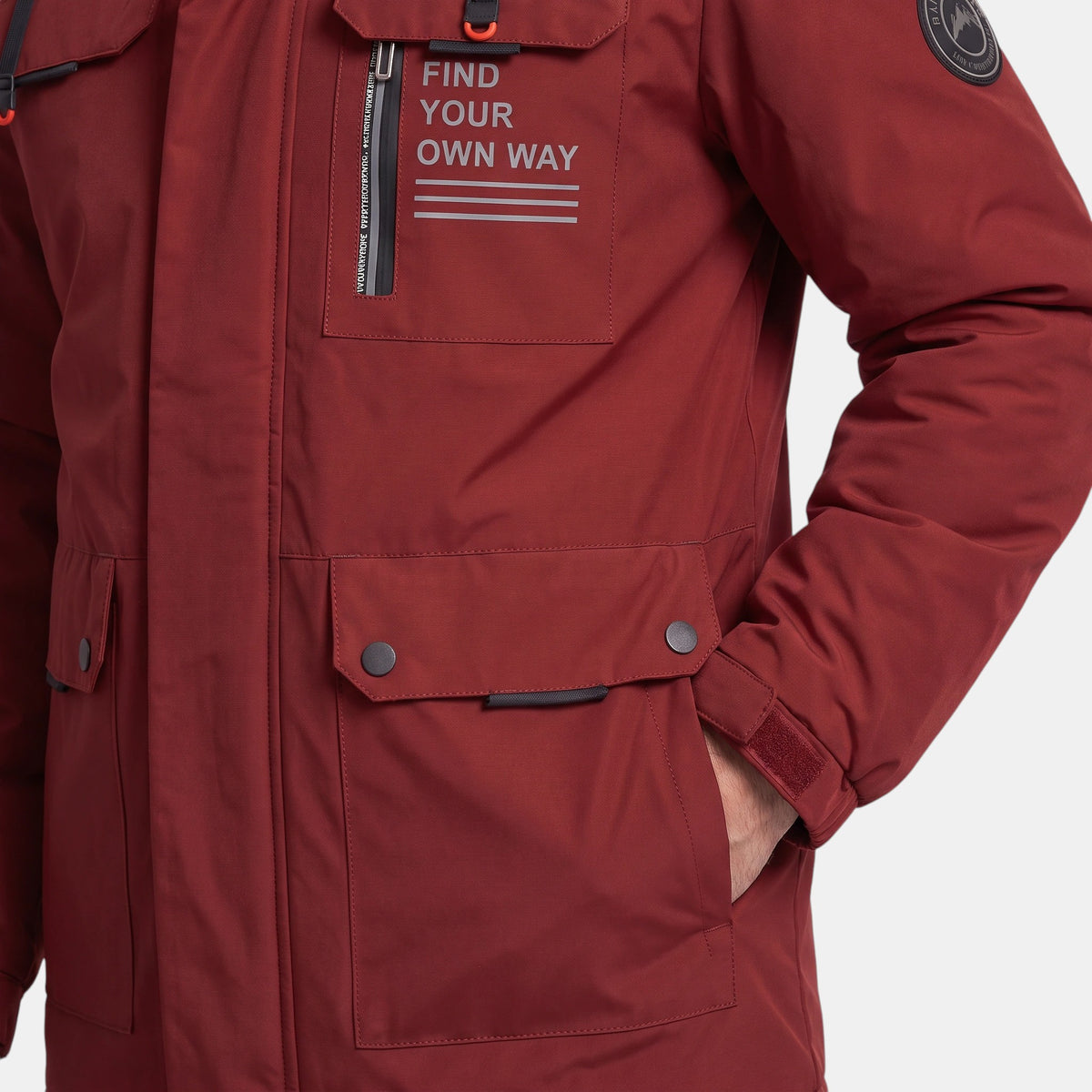 Veste à capuche pour homme avec fermeture éclair sur le devant et plusieurs poches