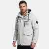 Veste à capuche pour homme avec fermeture éclair sur le devant et plusieurs poches