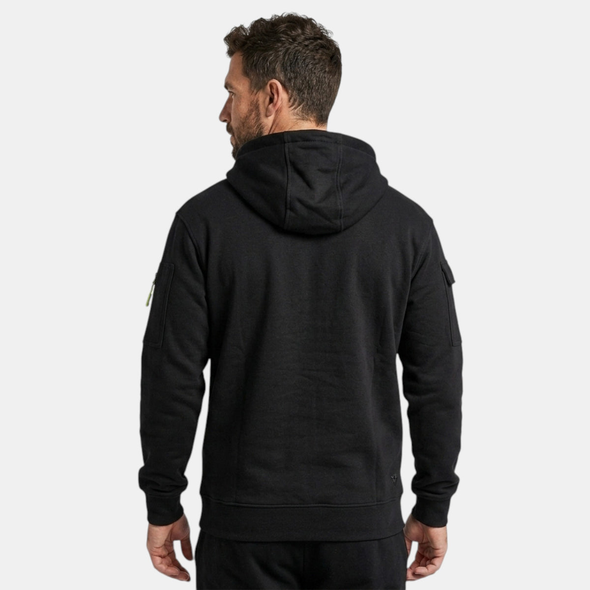 Sweat à capuche pour homme avec capuche réglable et poches zippées
