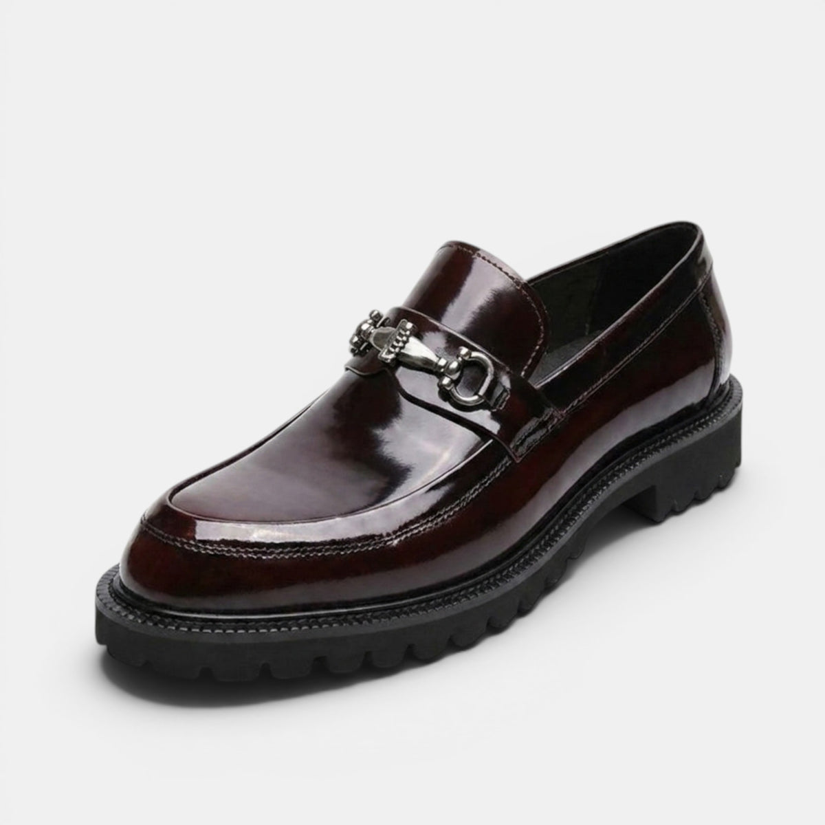 Mocassins pour homme à mors avec design à enfiler et semelle épaisse