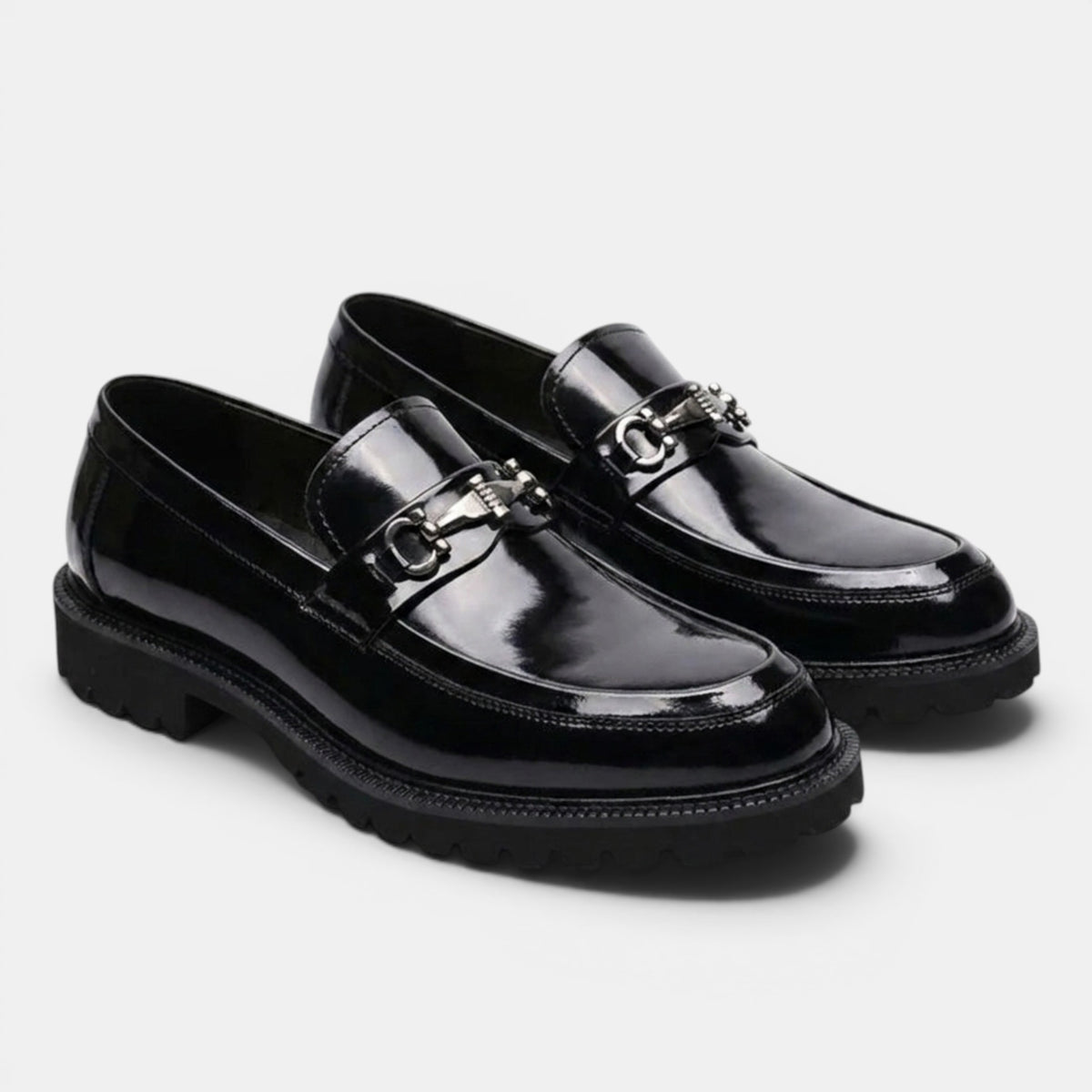 Mocassins pour homme à mors avec design à enfiler et semelle épaisse