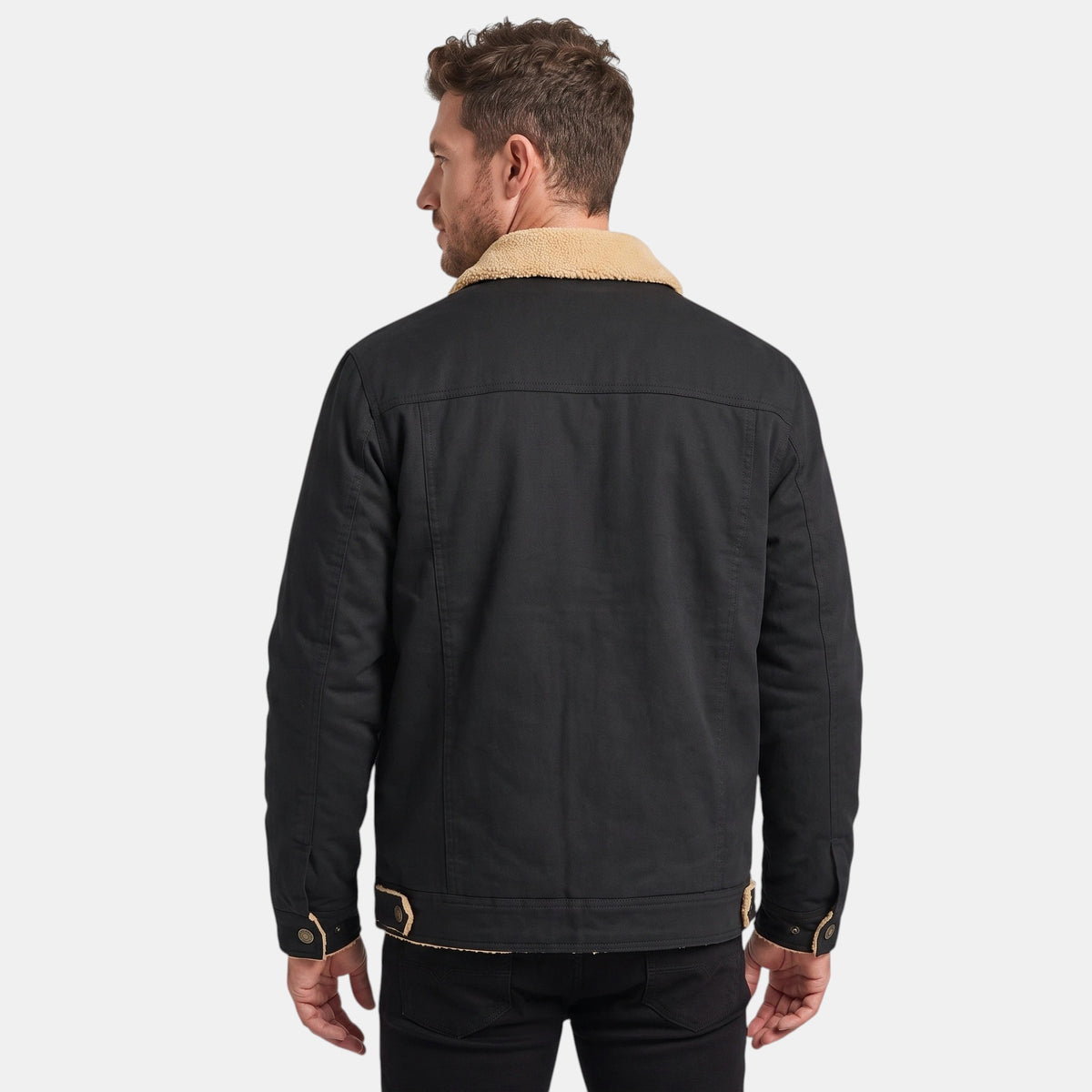 Veste pour homme à col rabattu, boutonnage sur le devant et poches poitrine