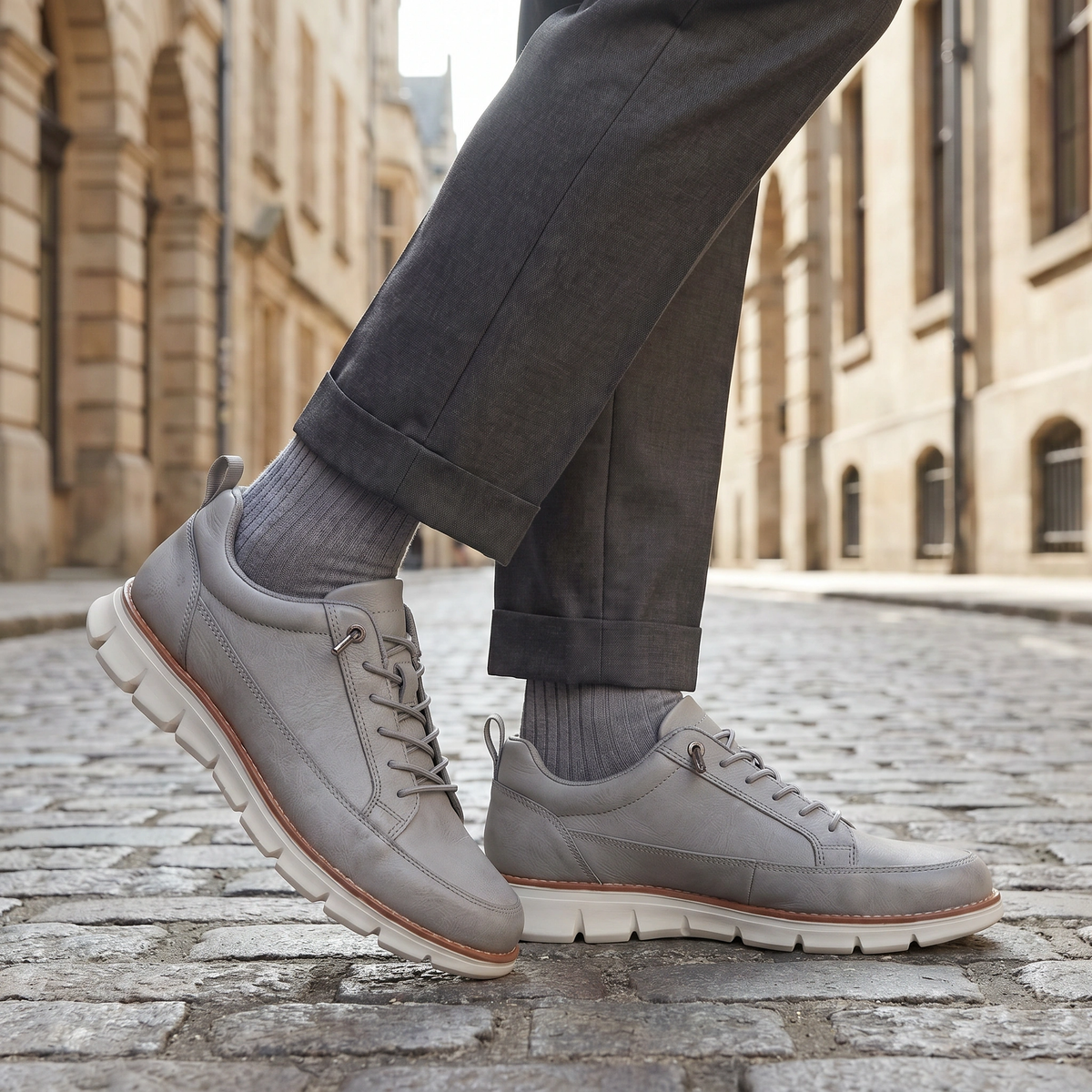 Baskets décontractées à lacets pour homme avec semelle rembourrée