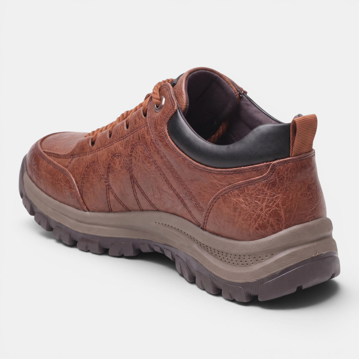 Baskets pour homme à lacets, semelle épaisse et tirette
