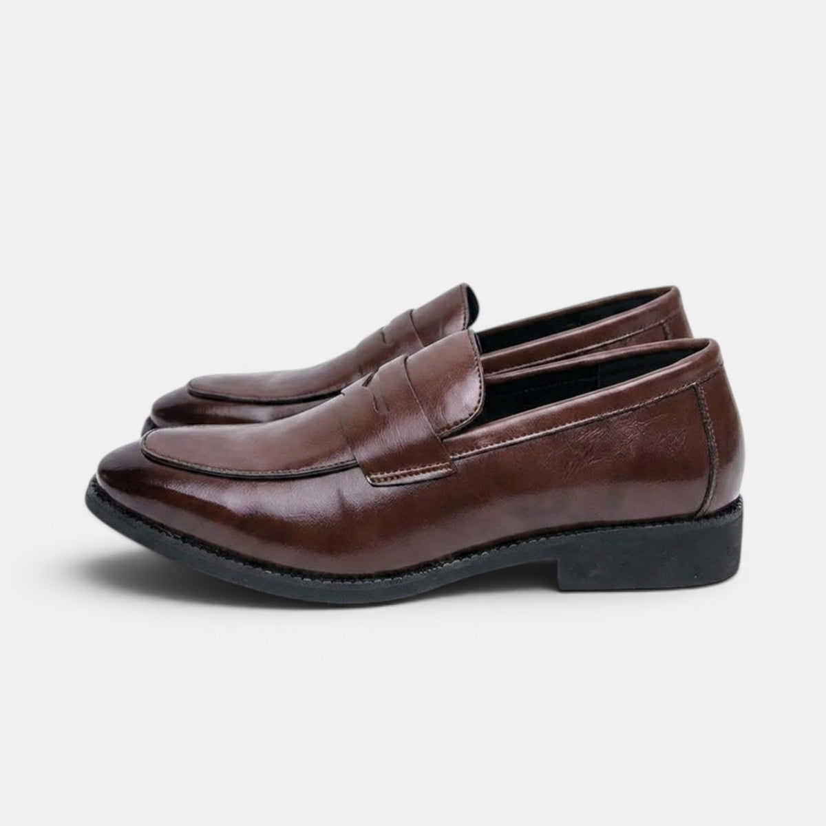 Mocassins penny pour homme à enfiler avec bout en tablier