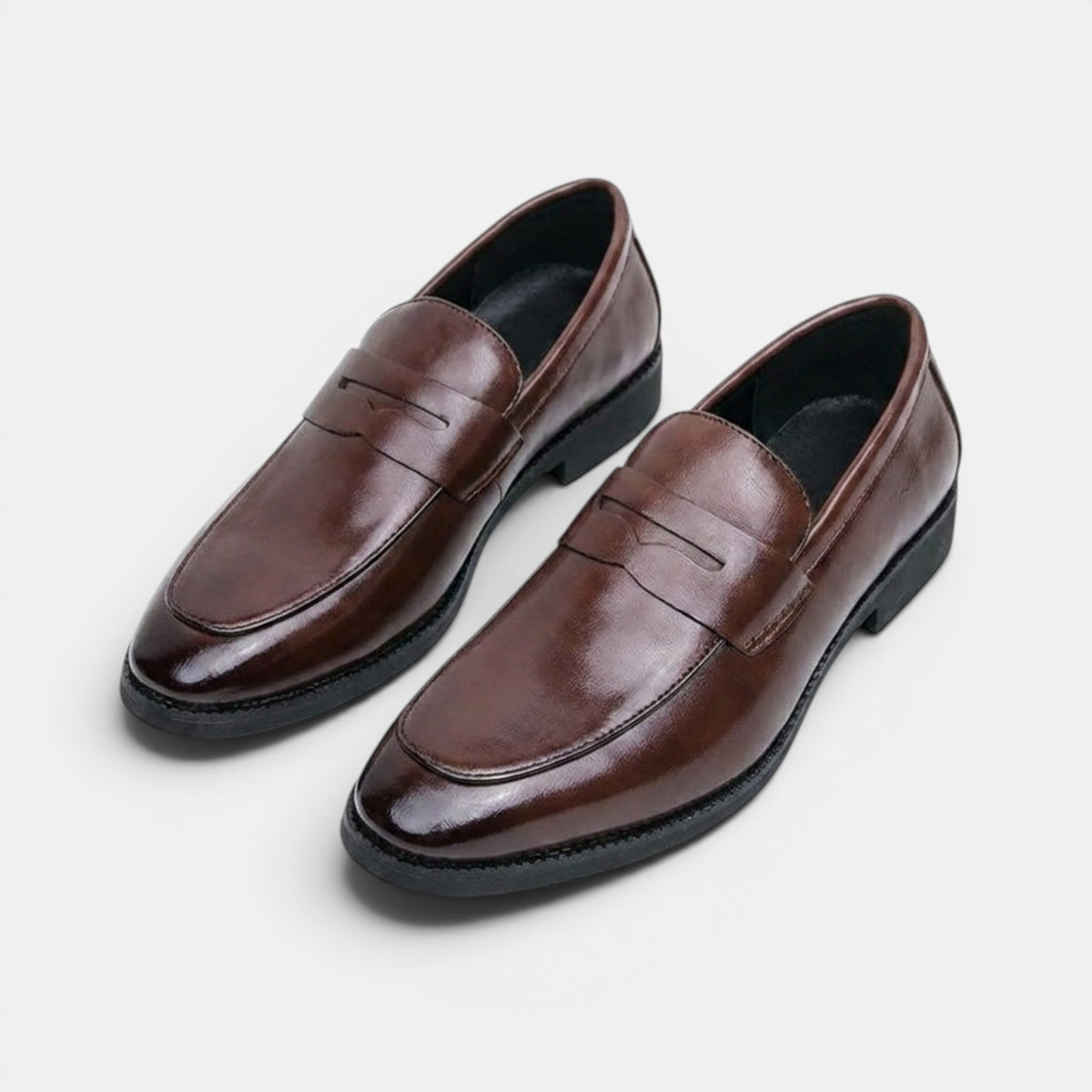 Mocassins penny pour homme à enfiler avec bout en tablier