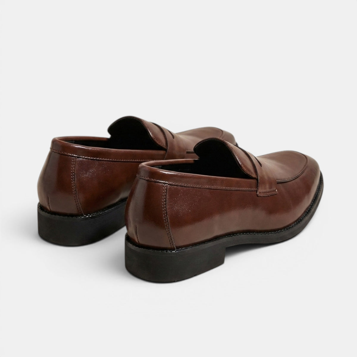 Mocassins penny pour homme à enfiler avec bout en tablier