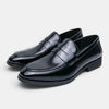Men's Penny Loafers with Slip On Design and Apron Toe