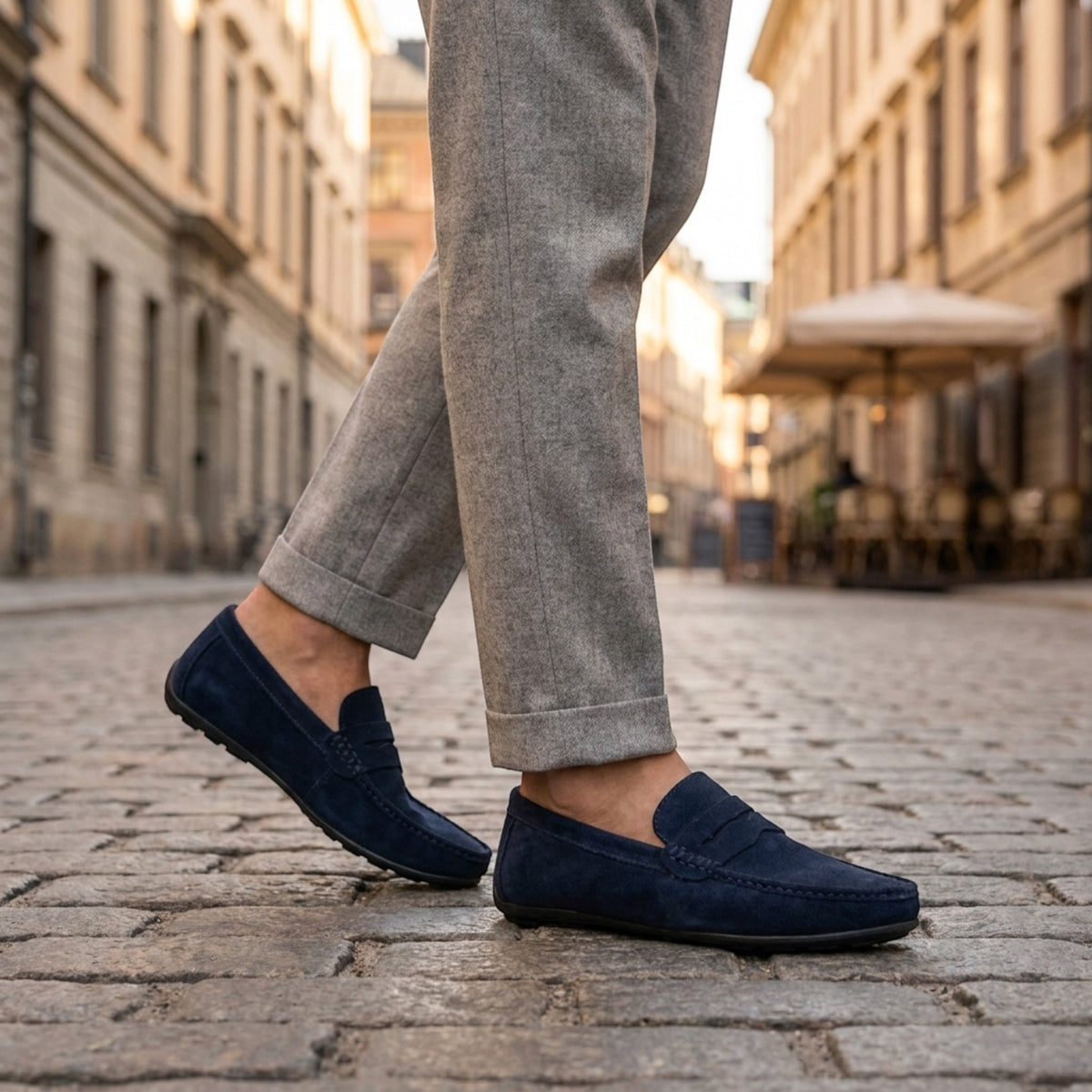 Mocassins penny pour homme à enfiler avec bout en tablier