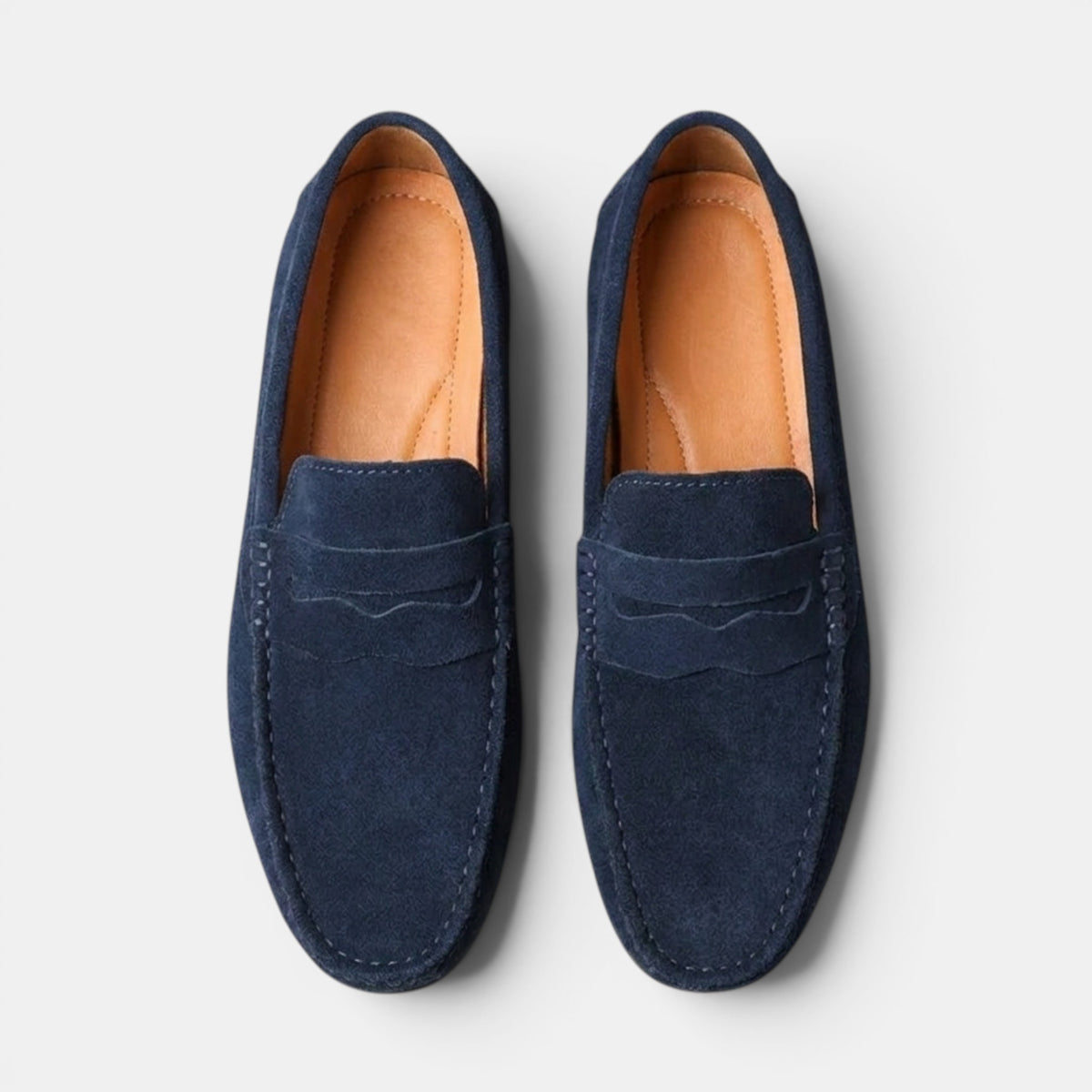 Mocassins penny pour homme à enfiler avec bout en tablier