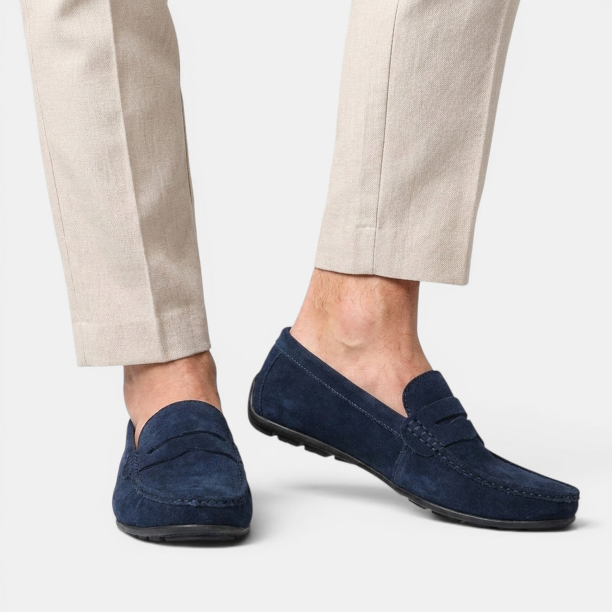 Mocassins penny pour homme à enfiler avec bout en tablier
